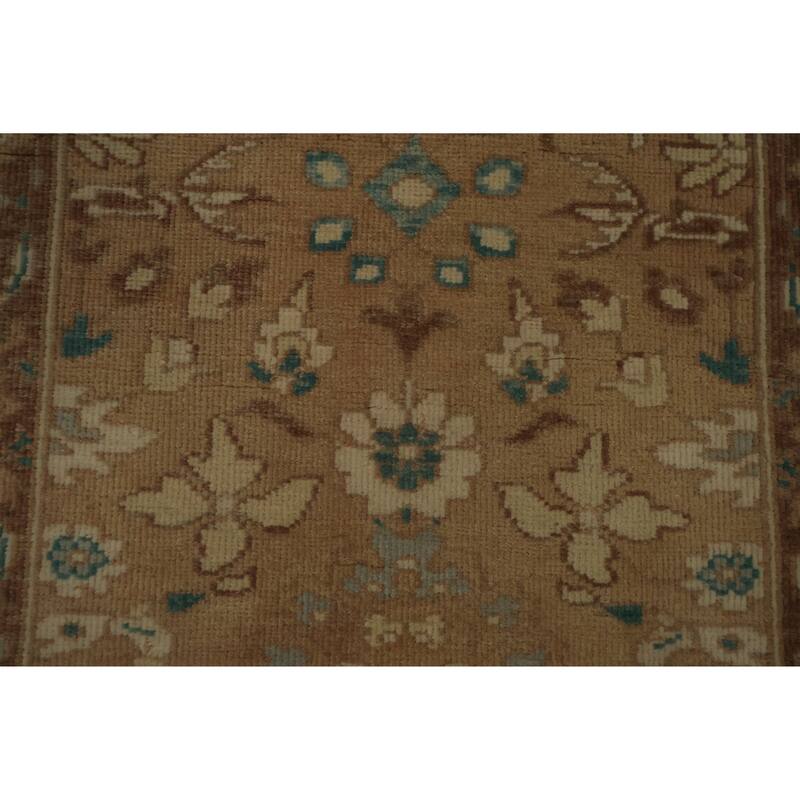 Hand Knotted Oriental 100% Wool Carpet Traditional All-Over Brown Ziegler Area Rug - 3' 1'' X 2' 0''