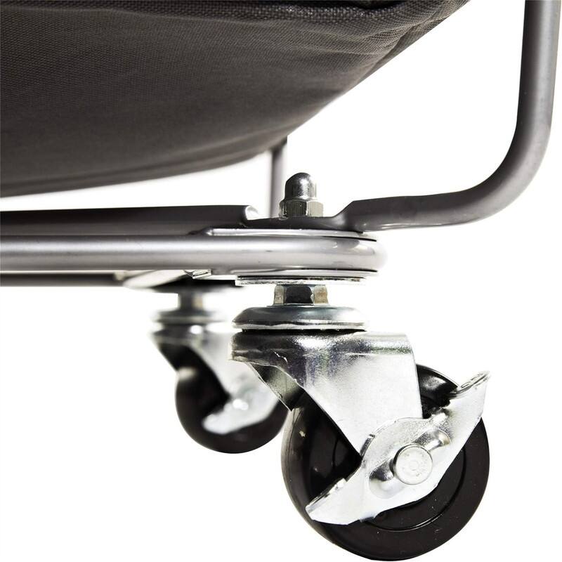 Large Commercial Heavy Duty Rolling Steel Frame Laundry Hamper Canvas - 18.1"L x 18.1"W x 27"H