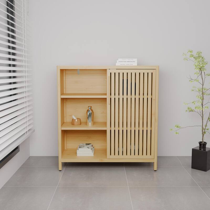 Versatile Large-Capacity Single-Door Storage Shelves for Living Rooms, Bathrooms & More‌