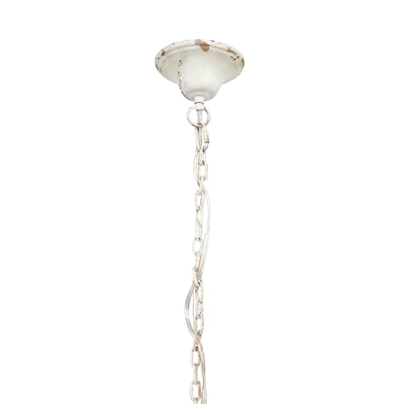 Wood Chandelier - White - Roche River Decor