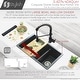 preview thumbnail 7 of 19, STYLISH 27 inches L x 18 inches W Double Bowl 60/40 Dual Mount Composite Granite Kitchen Sink - 27" x 18" x 9.5"