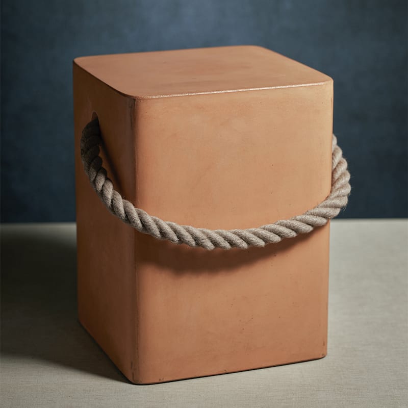 Tiziano Concrete Stool with Rope Handle