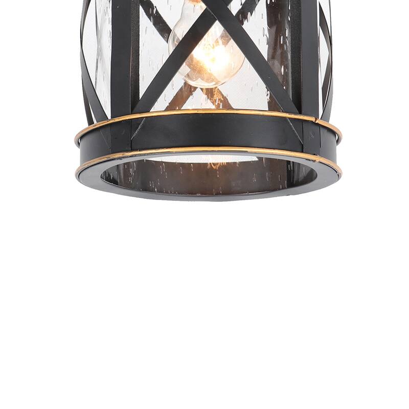 1 Light Outdoor Ceiling Mounted Light in Imperial Black