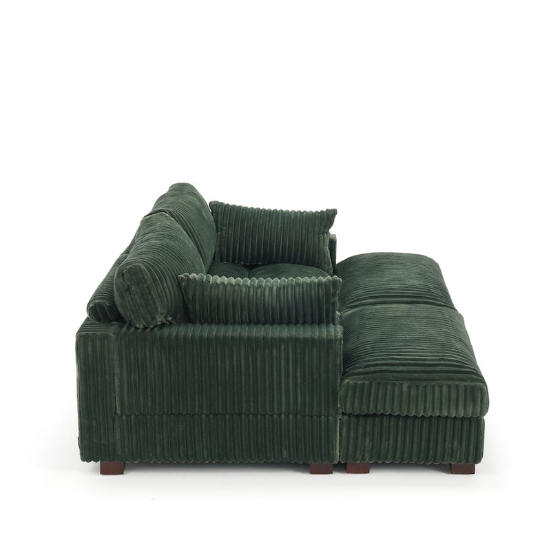 Oversized U-shaped Plush Modular Sectional Sofa Set