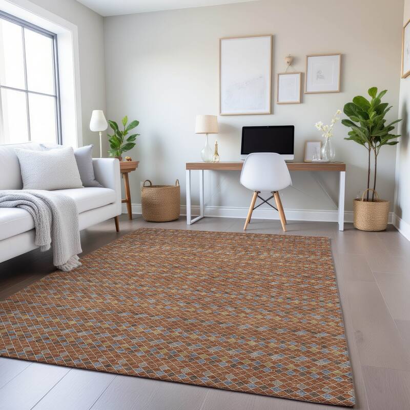 Premium Washable Super Soft Boho Global Mayfield Rug - Paprika - 2'6" x 3'10"
