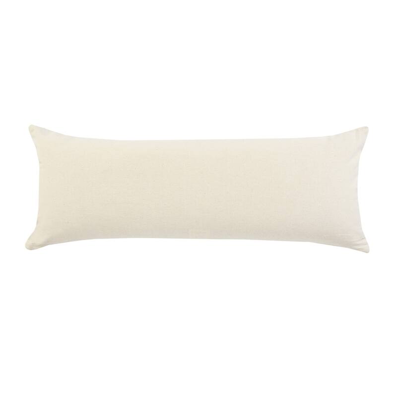 HomeRoots 14" X 36" Black And Cream 100% Cotton Striped Zippered Pillow