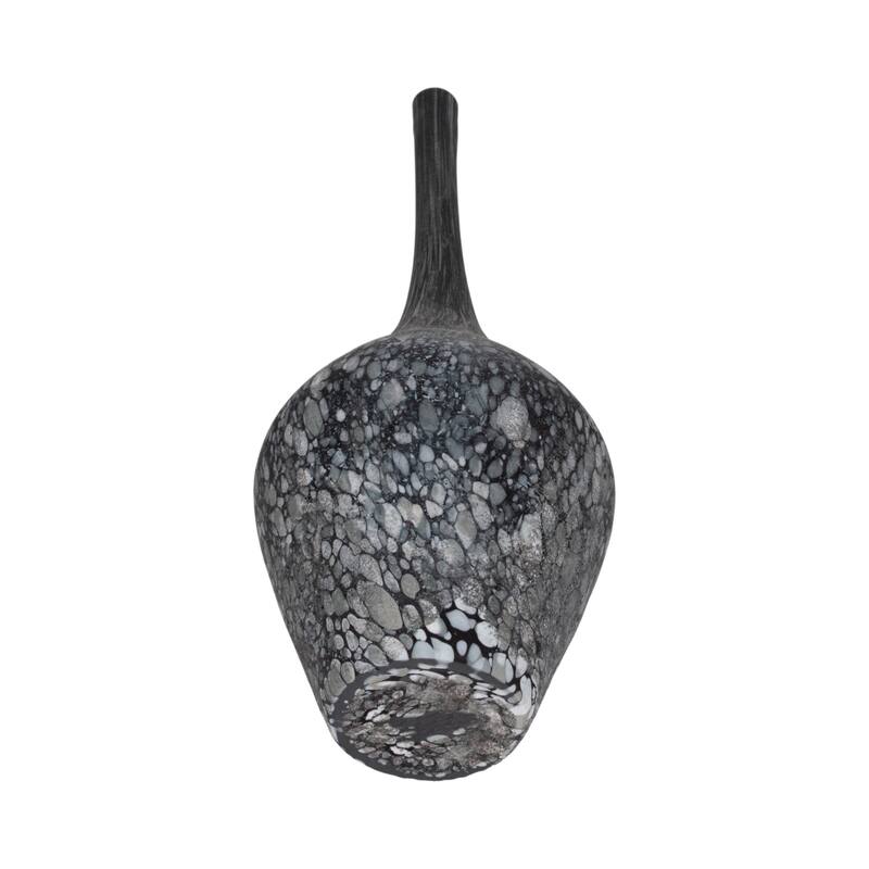 Glass Teardrop Silhouette Bottle - Gray