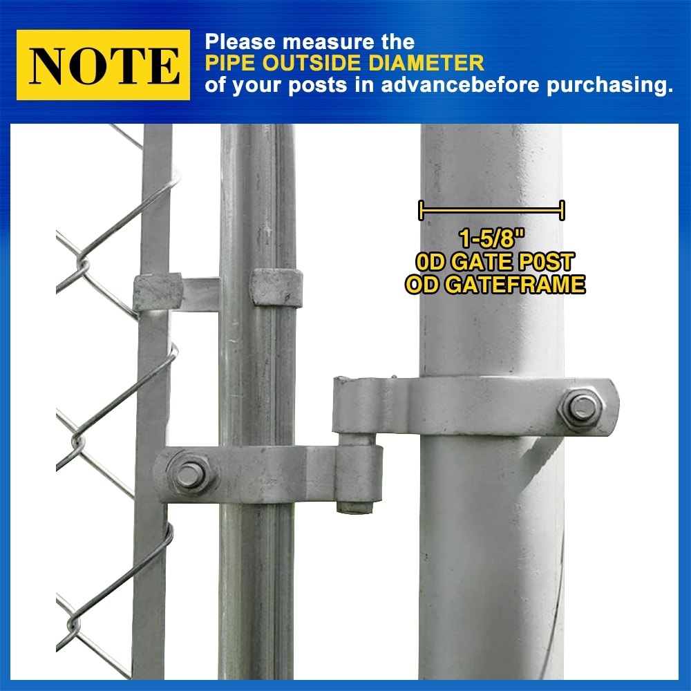 1-5/8 in. Chain Link Fence Gate Post Hinge,Set of 2 - 2 Pack