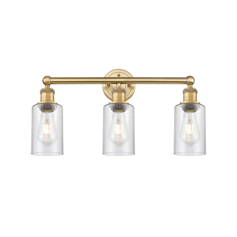 Innovations Lighting 616-3W-11-22 Clymer Vanity Clymer 3 Light 22" - Brushed Brass / Seedy