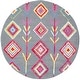 preview thumbnail 12 of 14, SAFAVIEH Handmade Bellagio Icy Modern Moroccan Wool Rug 5' Round - Dark Grey/Multi - Round
