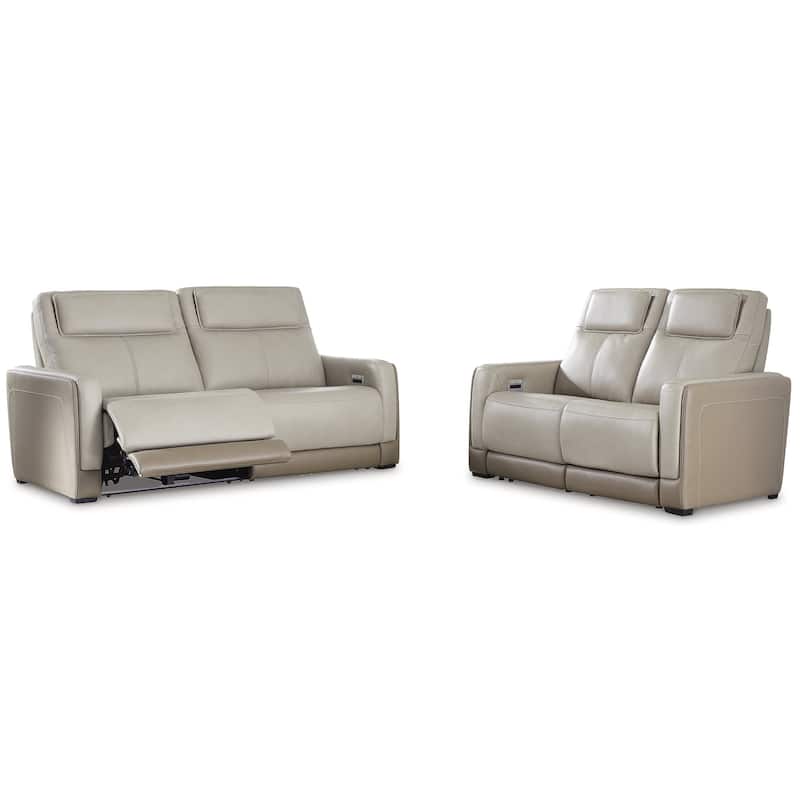 Signature Design by Ashley Battleville Light Gray 2-Piece Upholstery Package - 89"W x 40"D x 43"H