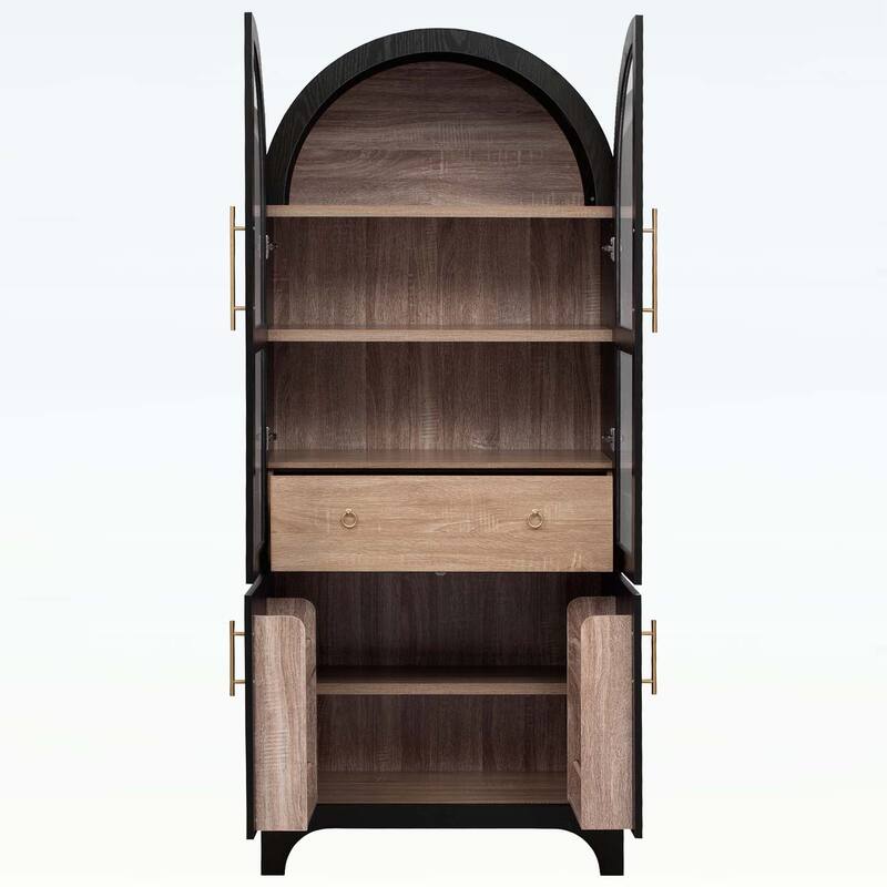 71 Inch Tall Cabinet for Versatile Storage and Elegant Farmhouse Design