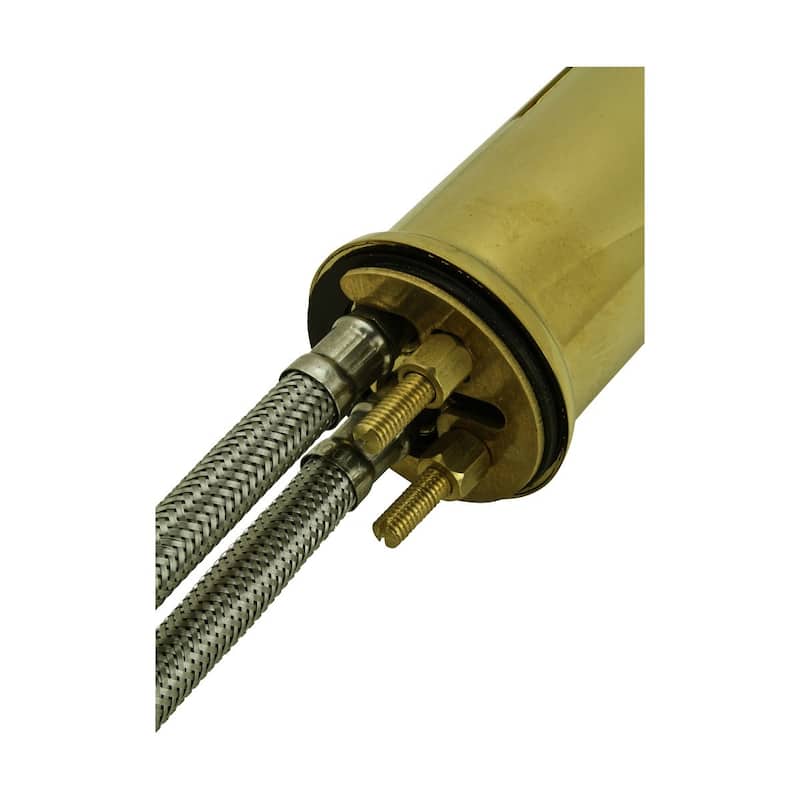 Gold PVD Brass Bathroom Faucet Round Single Hole 1 Handle Pack of 2