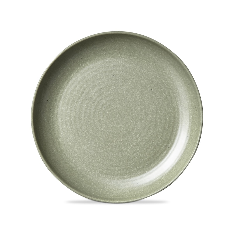 Green Brooklyn Melamine Plastic Dinning Salad Plate Dishwasher Safe Indoor/Outdoor 9x9 inch Salad Plate Set 4
