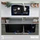 preview thumbnail 43 of 61, Karran Undermount Quartz 33 in. Double Bowl 60/40 Kitchen Sink with Bottom Grids and Strainers