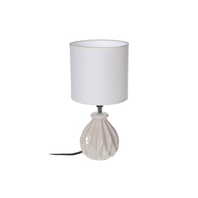 Ceramic Table Lamp With Shade Origami Ivory