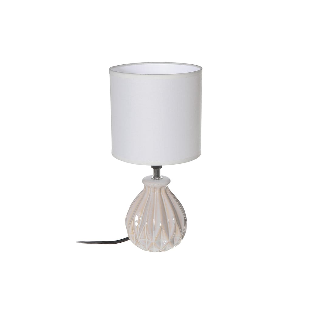 Ceramic Table Lamp With Shade Origami Ivory