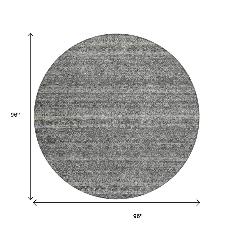 HomeRoots Striped Transitional Rectangle Outdoor Rug