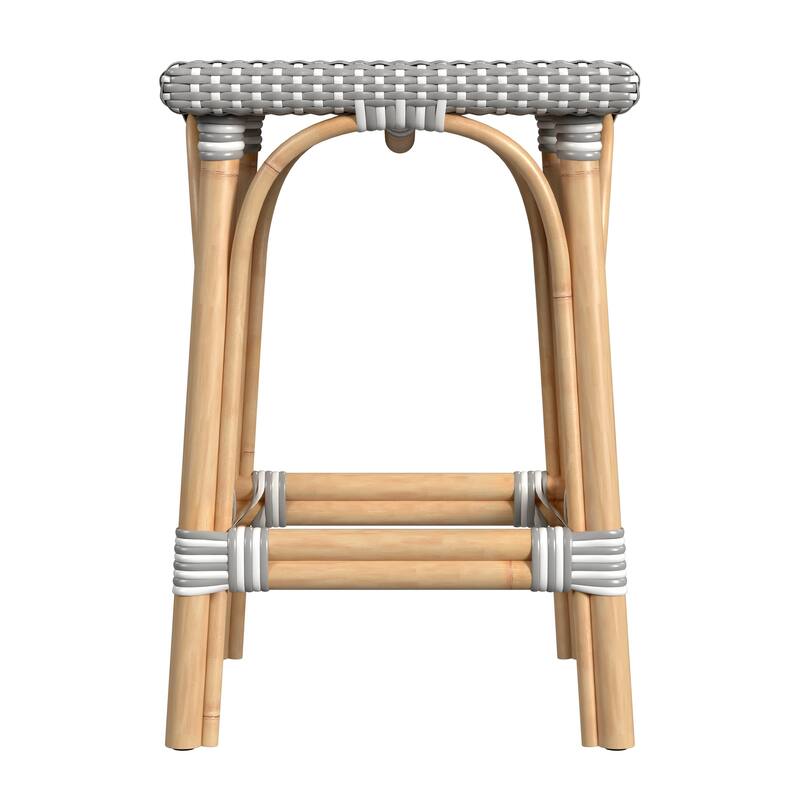 Riviera Square 24"H Rattan Counter Stool