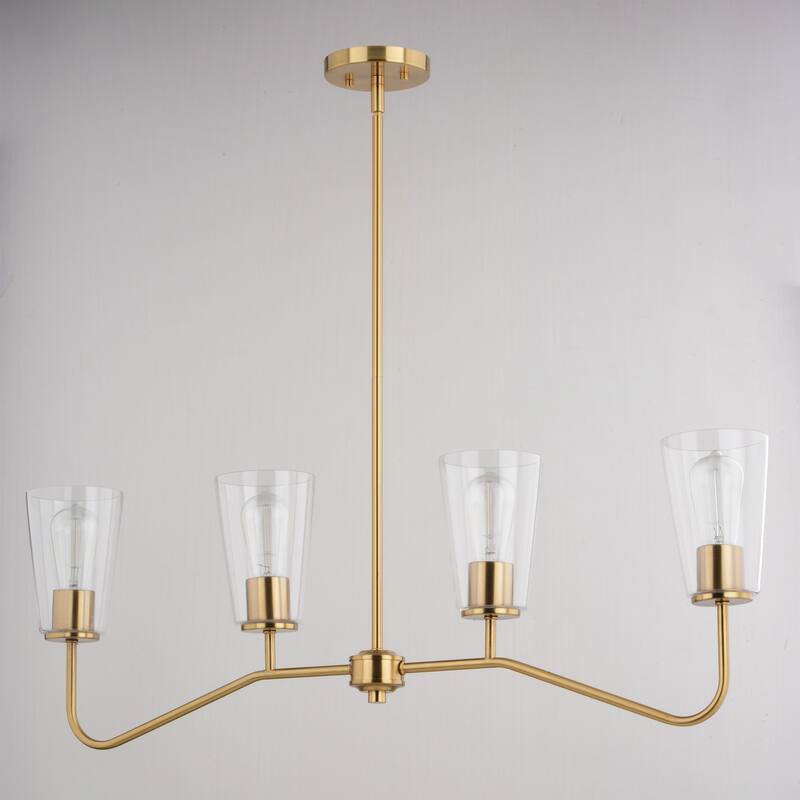 Vaxcel Lighting H0285 Beverly 4 Light 36" Wide Linear Chandelier