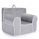 preview thumbnail 8 of 7, Kids Sofa Toddler Foam Filled Armchair w/ Velvet Fabric Baby Grey