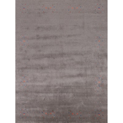 Gabbeh Indian Area Rug Hand-Knotted Wool Carpet - 7'10" x 9'9"