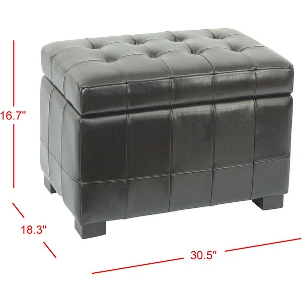 SAFAVIEH Small Black Manhattan Storage Bench