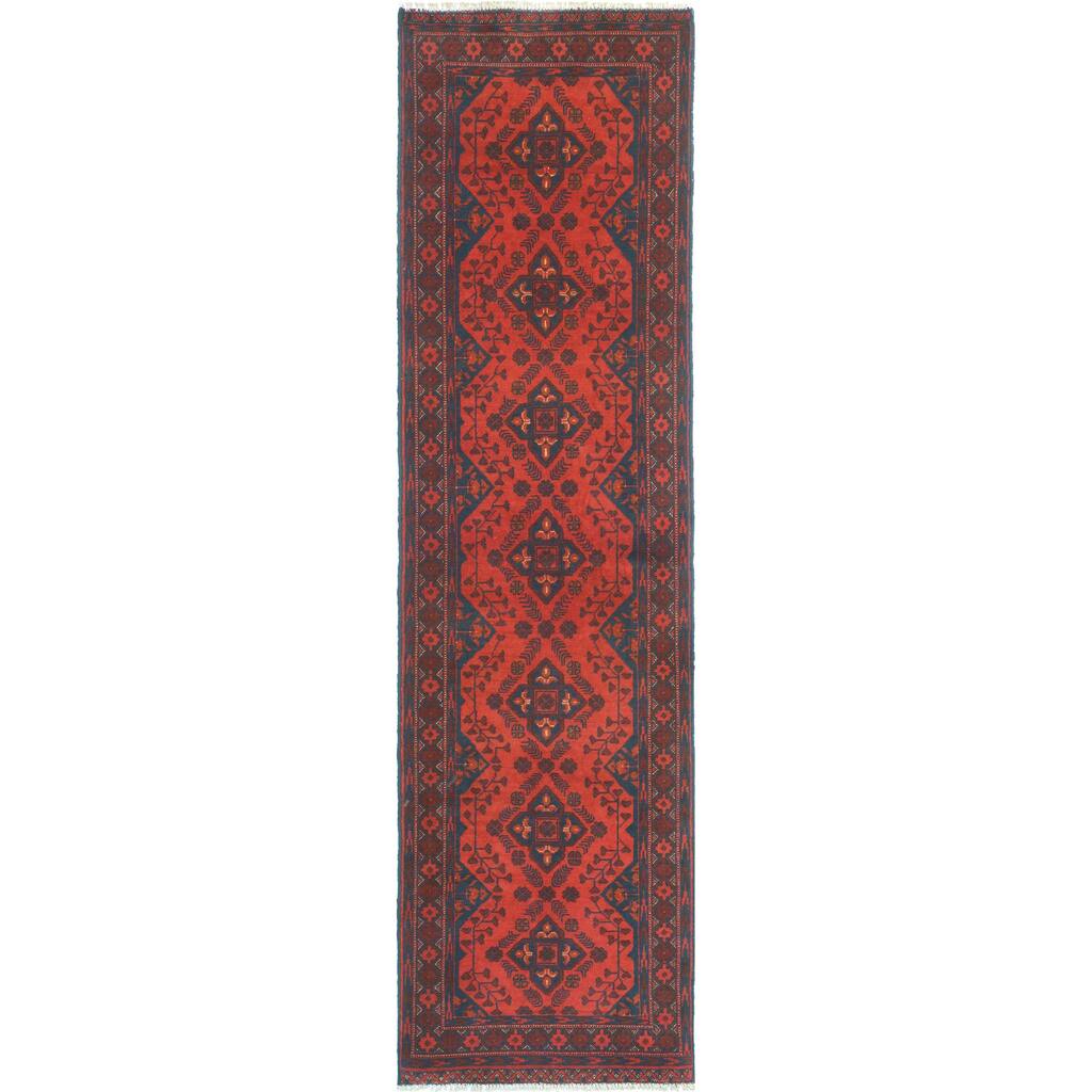Khal Mohammadi Myra Red/Navy Runner - 2'7" x 9'7"