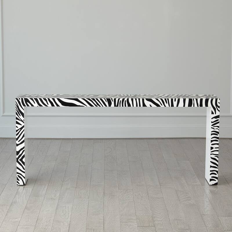 Parson Table-Zebra Lacquer - Zebra Lacquer