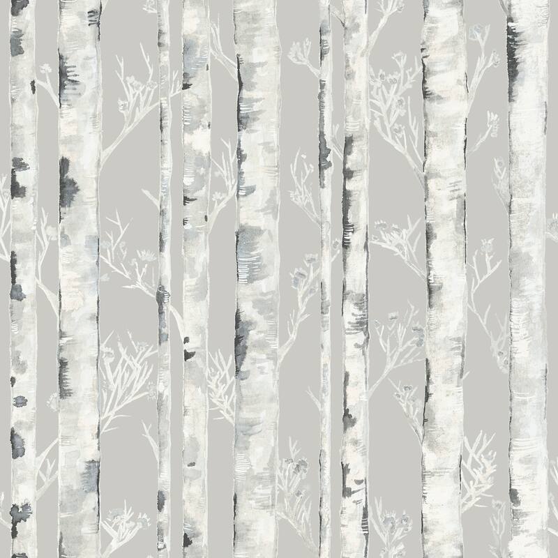 InHome Birchdale Grey Peel and Stick Wallpaper