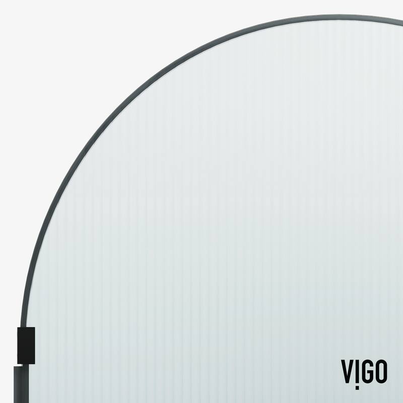 VIGO Arden 34" W x 78" H Frameless Fixed Shower Screen