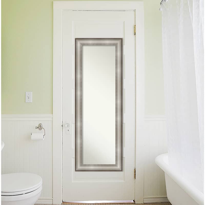 Non-Beveled Full Length On The Door Mirror - Imperial Frame - Outer Size: 19 x 53 in