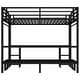 preview thumbnail 6 of 22, Black Metal Bunk Bed with Desk ,Shelves ,LED and USB