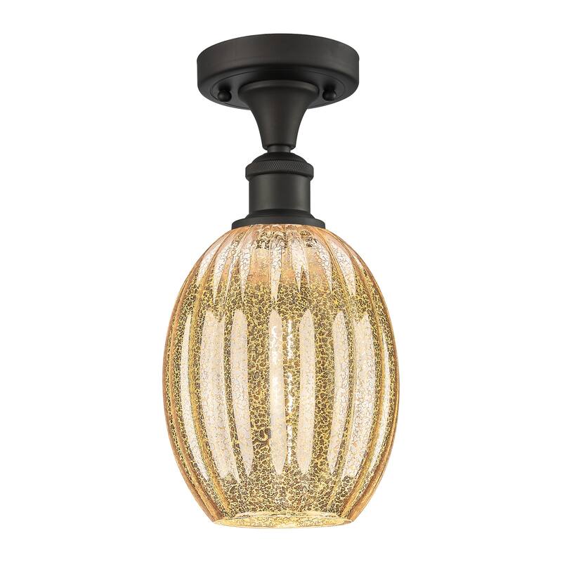 Innovations Lighting 516-1C-12-7 Preston Semi-Flush Preston 7" Wide - Oil Rubbed Bronze / Mercury