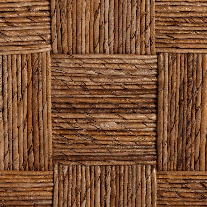 Raniya Handwoven Seagrass Dining Chair Set of 2- Solid Mango Wood Frame with Woven Seat and Backrest, Black