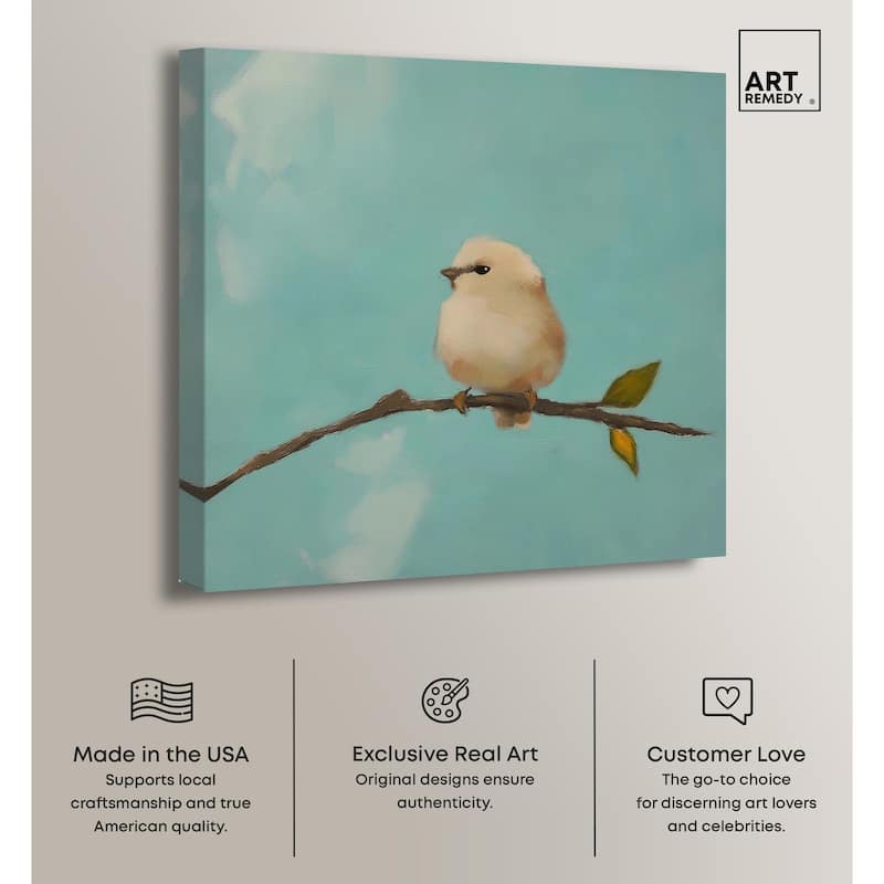Azure Avian Canvas by Art Remedy, Gallery Wrapped