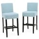 preview thumbnail 4 of 11, Lopez 26-inch Fabric Counter Stool (Set of 2) by Christopher Knight Home - 26" Light Blue