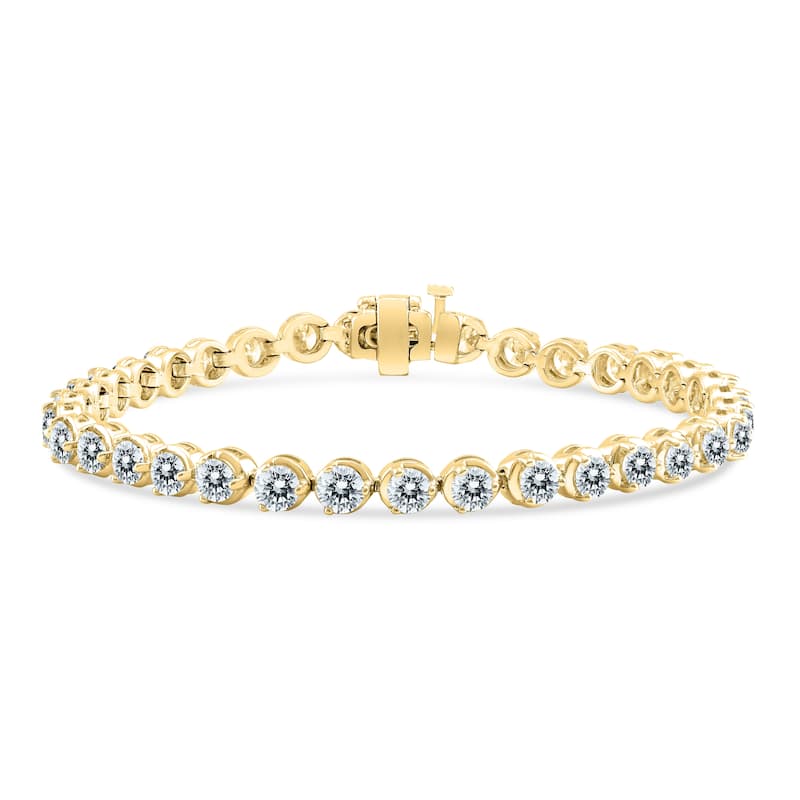 Marquee 7 Carat TW Classic Diamond Tennis Bracelet in 14K Yellow Gold
