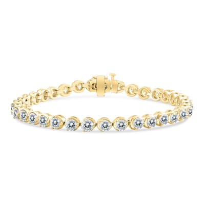 Marquee 7 Carat TW Classic Diamond Tennis Bracelet in 14K Yellow Gold