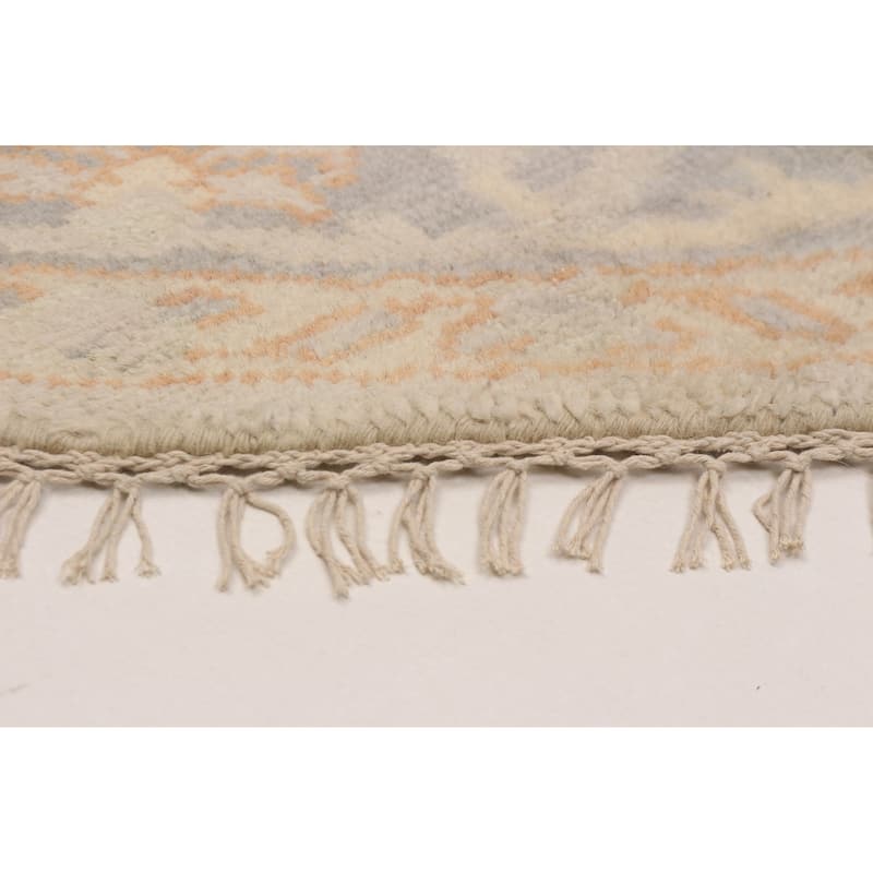 ECARPETGALLERY Hand-knotted Royal Oushak Light Grey Wool Rug - 5'11 x 5'11