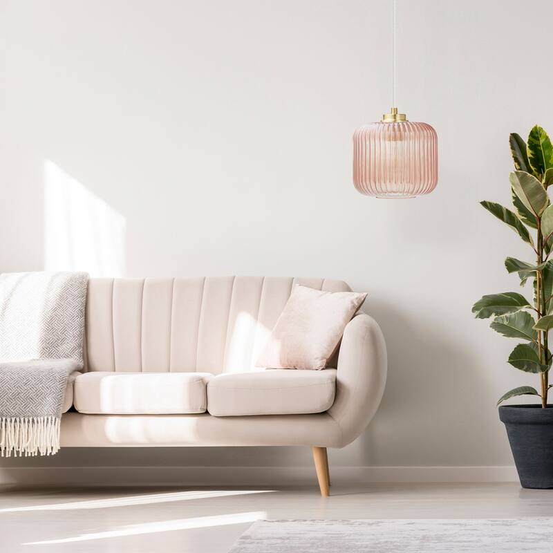 Digby River of Goods Glass and Metal Globe Shade Pendant Light