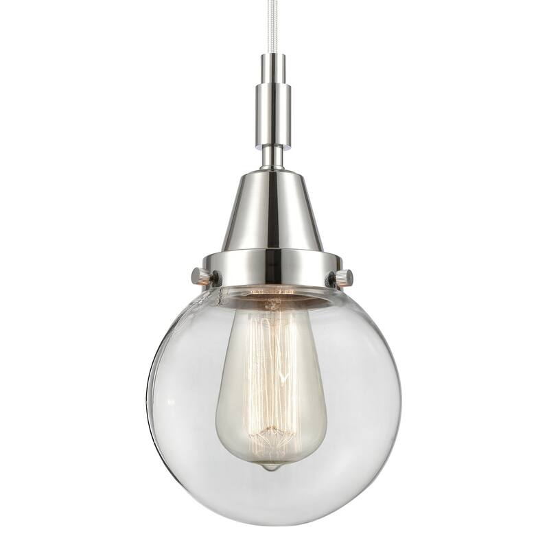 Innovations Lighting 447-1P-G202-6 Beacon 6" Wide Mini Pendant with - Polished Chrome