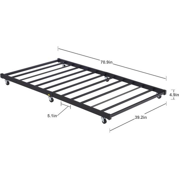 dimension image slide 1 of 3, VECELO Twin Trundle Bed Frame Only