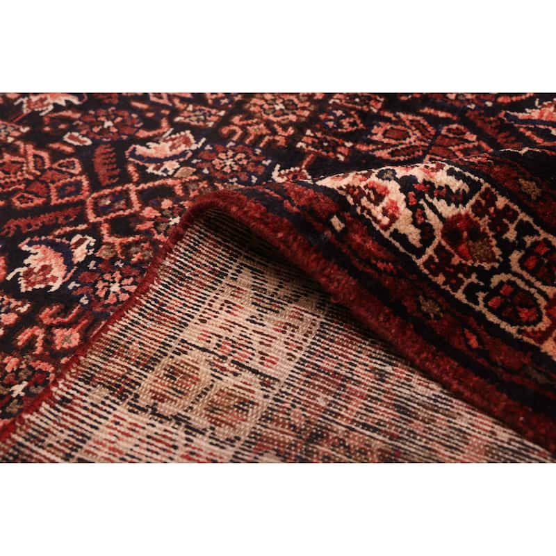ECARPETGALLERY Hand-knotted Andelz Black, Red Wool Rug - 3'8 x 10'8
