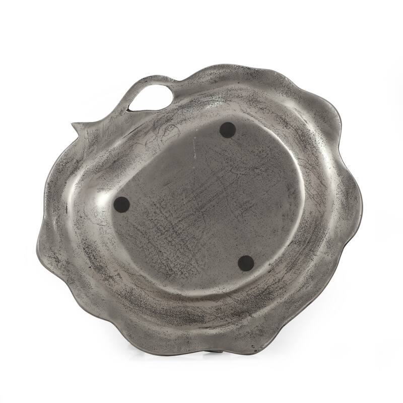 Trion Indoor Aluminum Handcrafted Leaf Dish by Christopher Knight Home