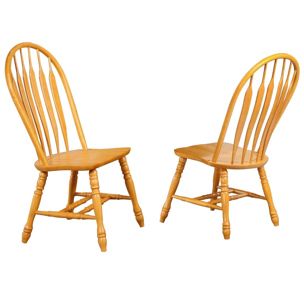 Wooden Side Chairs - 41" - Brown - Set of 2