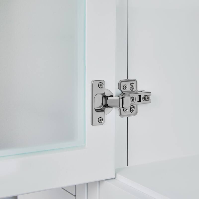 Vanity Art 42" Single Sink Bathroom Vanity Set with Engineered Marble Top and Free Mirror - 42 x 18.5 x 36 Inches