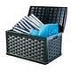 preview thumbnail 5 of 4, Starplast 88 Gallon Plastic Weave Sit-On Storage Black Deck Box