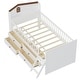 preview thumbnail 13 of 36, Twin Size Platform Bed Frame with 4 Storage Drawers & Guardrail Headboard for Bedroom, Wooden Kids Storage Bed with Ladder