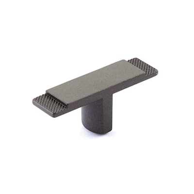 Schaub and Company Quadrato 2-3/8" Wide "T" Knob with Diamond Knurled